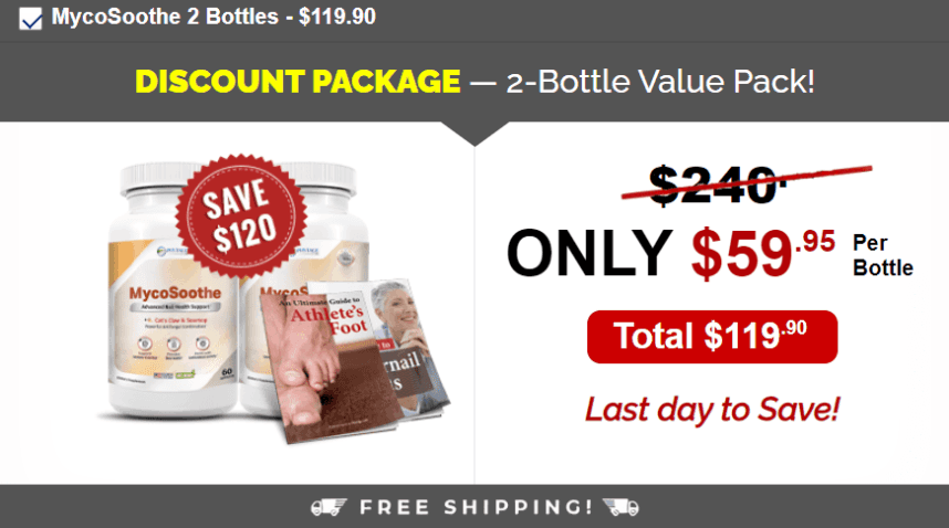 MycoSoothe Bulk Offer: 3 bottles for $119 ($59 per bottle)